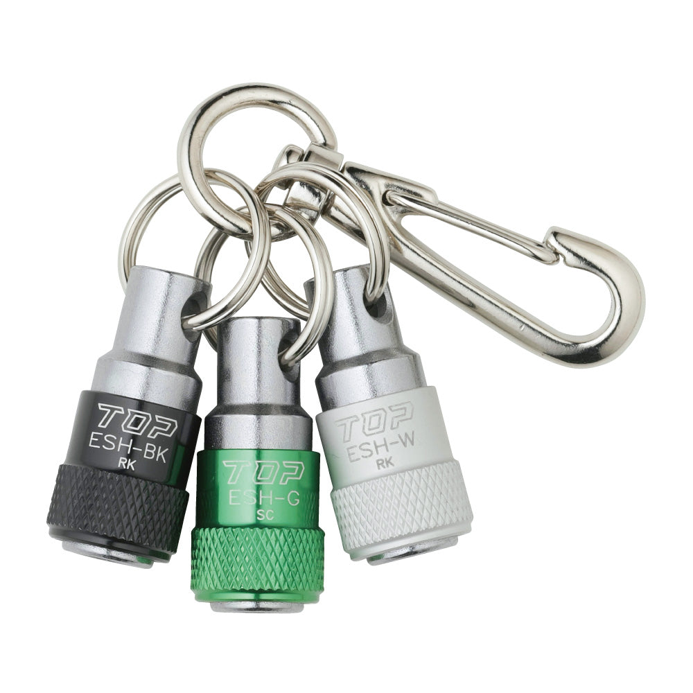 TOP Kogyo Portable Socket Holder 3-Color Set, Black, Green and White ESH-BKGWN