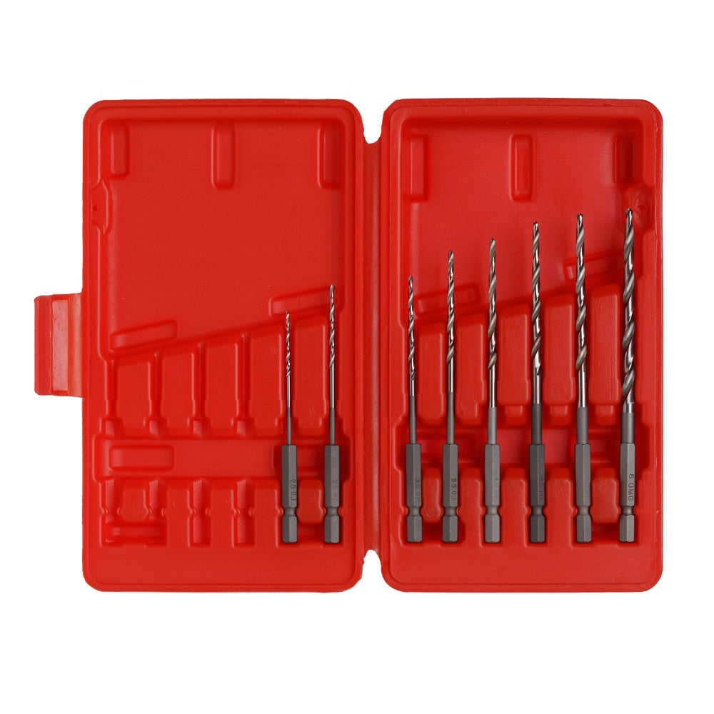TOP Kogyo Hex Shank Tapered Pilot Drill Bit Set (8 Pieces) ETK-2060S