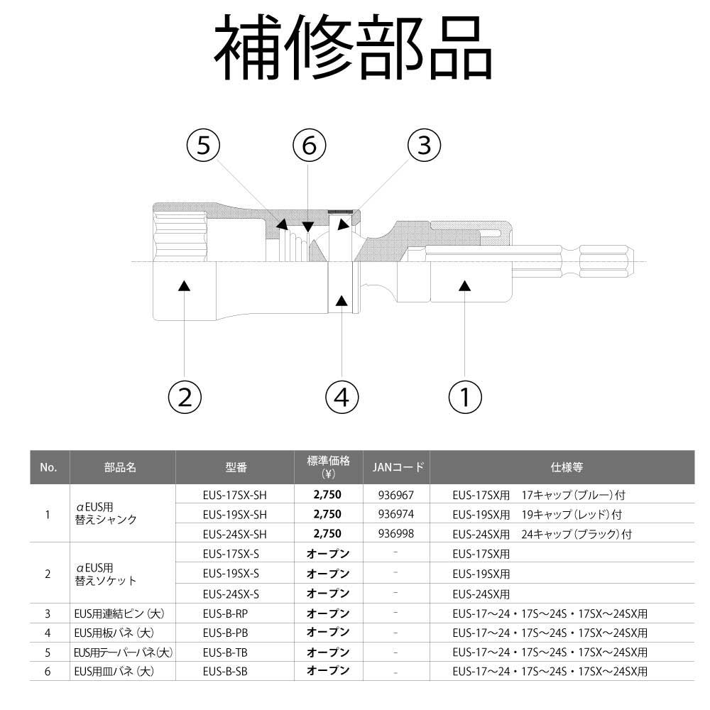 TOP Kogyo Alpha Universal Socket 17mm EUS-17SX