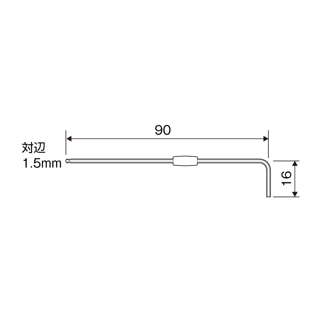 Anex Ball-Point Hex Wrench H1.5xBP1.5mm HB1-1.5