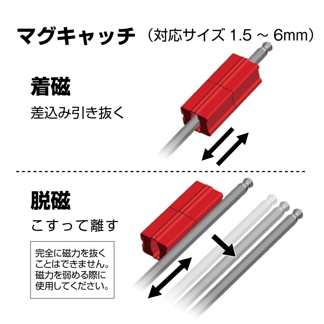 Anex Ball-Point Hex Wrench 7-piece with Magnetic Catch HB1007