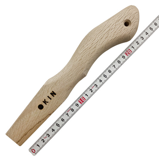 Marukin Oak Kariwaku Hammer Handle, Wave-Curve, 250mm Short, Eye 14x26mm