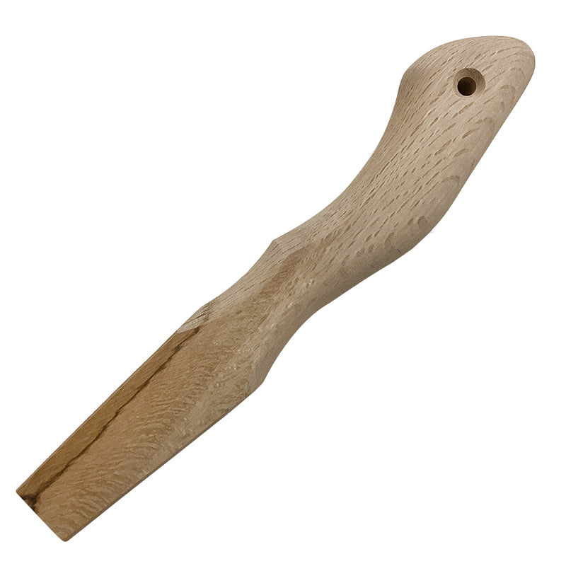 Marukin Oak Kariwaku Hammer Handle, Wave-Curve, 250mm Short, Eye 14x26mm