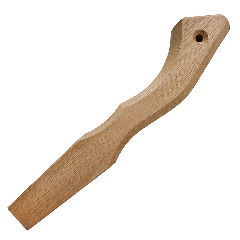 Marukin Oak Kariwaku Hammer Handle, Square Wave-Curve, 250mm Short, Eye 14x26mm