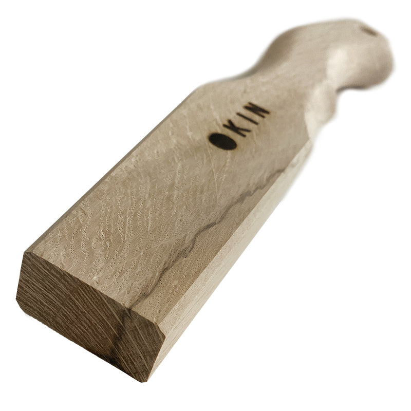 Marukin Oak Kariwaku Hammer Handle, Wave-Curve, 250mm Short, Eye 14x26mm