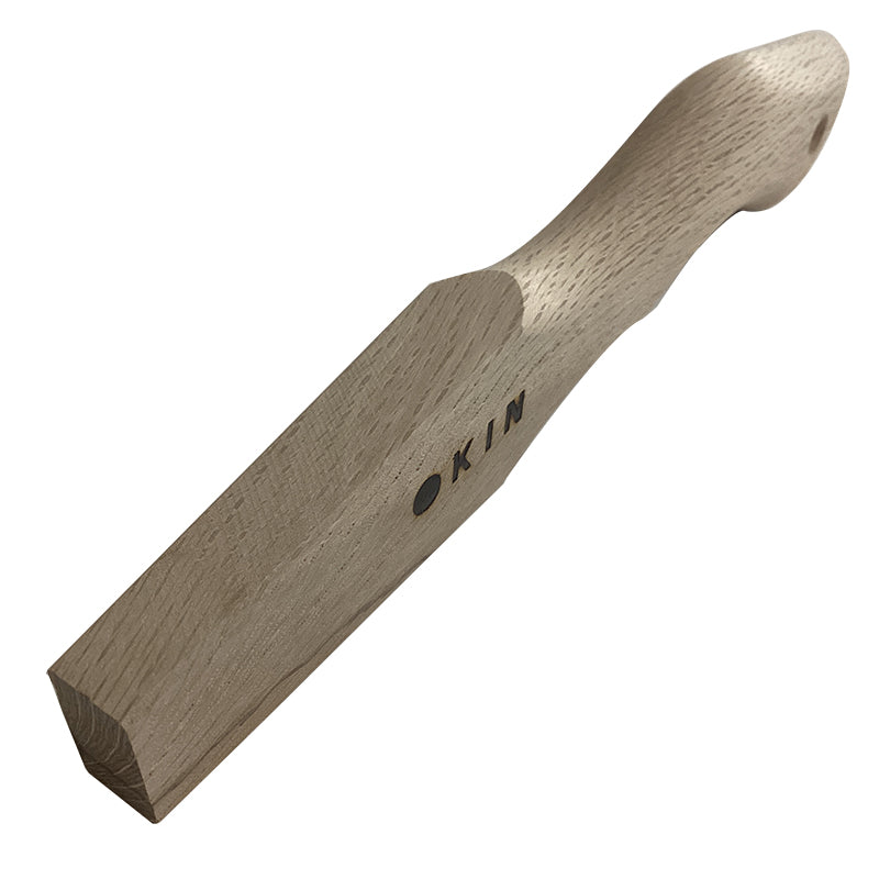 Marukin Oak Kariwaku Hammer Handle, Wave-Curve, 250mm Short, Eye 14x26mm