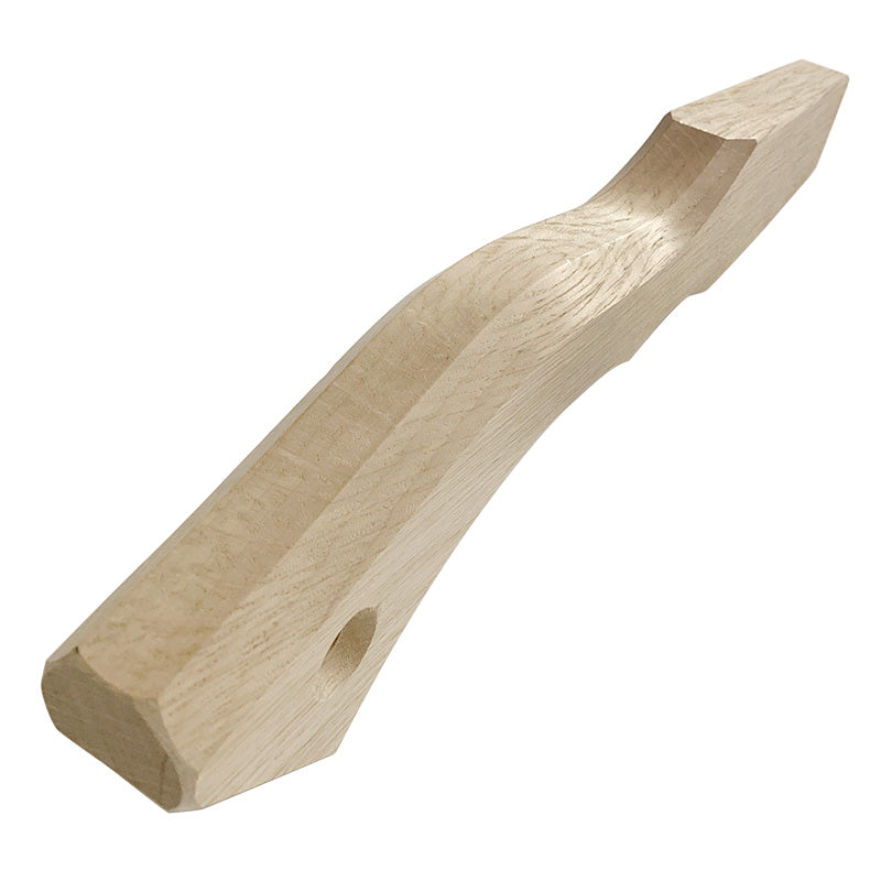 Marukin Oak Kariwaku Hammer Handle, Square Wave-Curve, 250mm Short, Eye 14x26mm