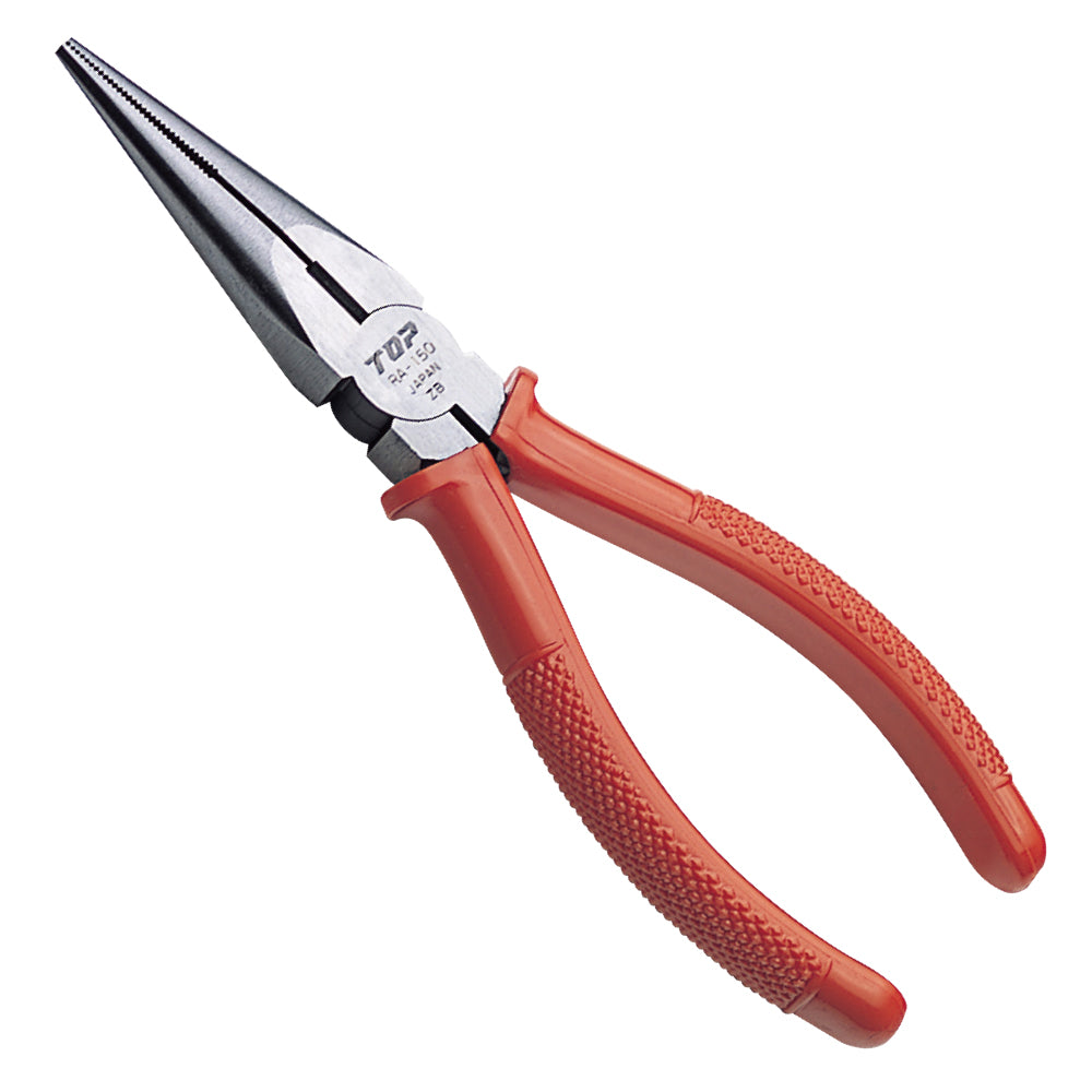 TOP Kogyo Long Nose Pliers with Molded Grip 150mm RA-150PG