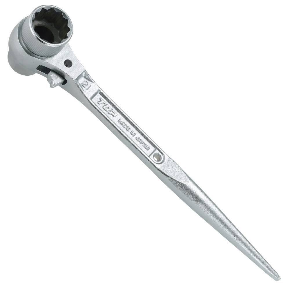 TOP Kogyo Short Straight Ratchet Wrench 17 x 21mm RM-17X21CSN
