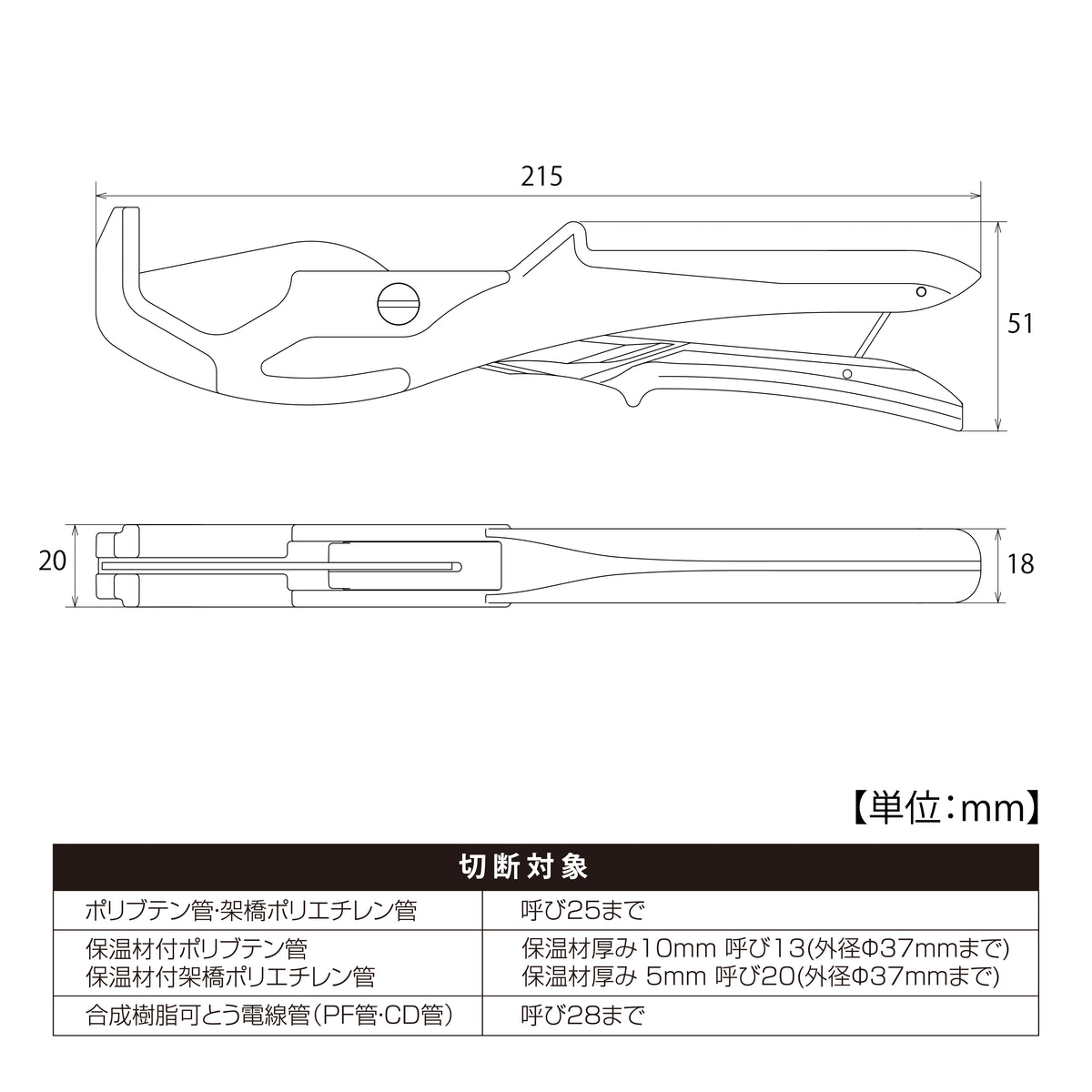TOP Kogyo Resin Pipe Cutter TJ-37