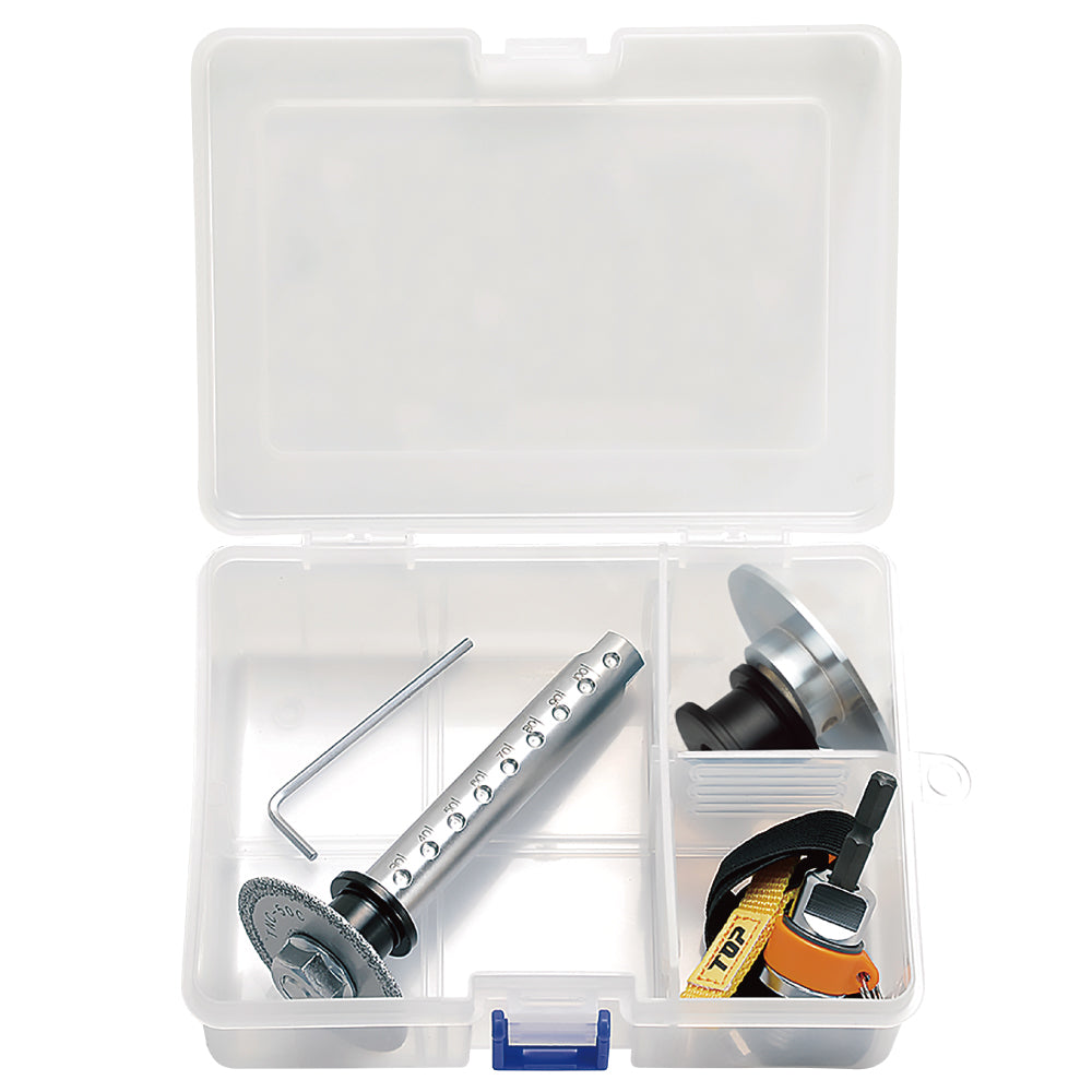 TOP Kogyo PVC Pipe Inner Diameter Cutter Set for 100mm Disc Grinder or Drill TNC-510S