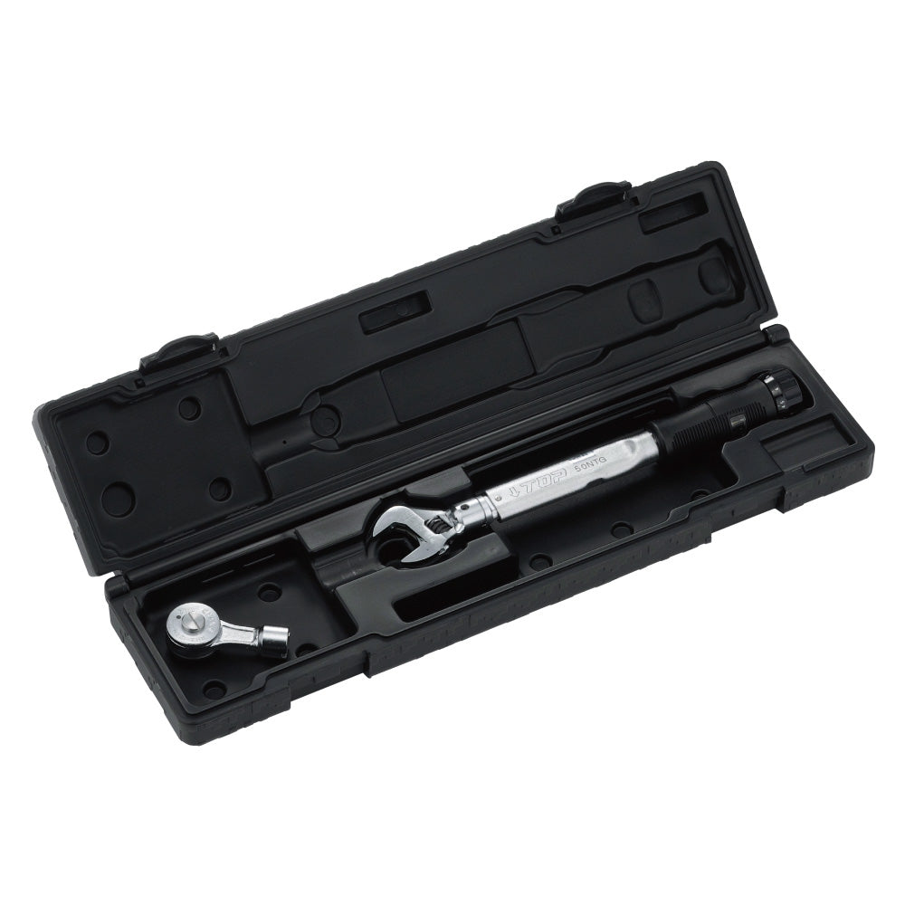 TOP Kogyo Torque Wrench Set with Grip, Adjustable and Ratchet Heads 10 to 50N·m TS-50NTG