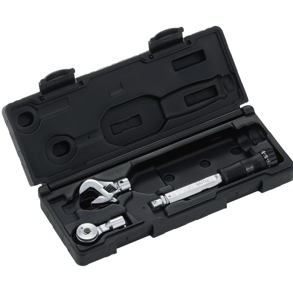 TOP Kogyo Torque Wrench Set with Grip, Adjustable and Ratchet Heads 2 to 6N·m TS-6NTG
