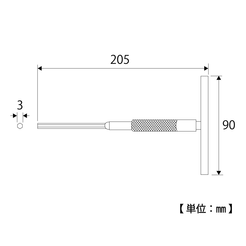TOP Kogyo T-Handle Spin Wrench 3.0mm TSW-30
