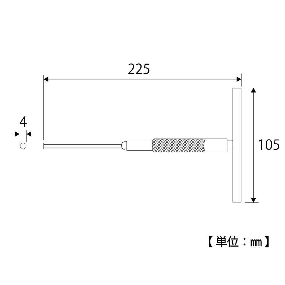 TOP Kogyo T-Handle Spin Wrench 4.0mm TSW-40