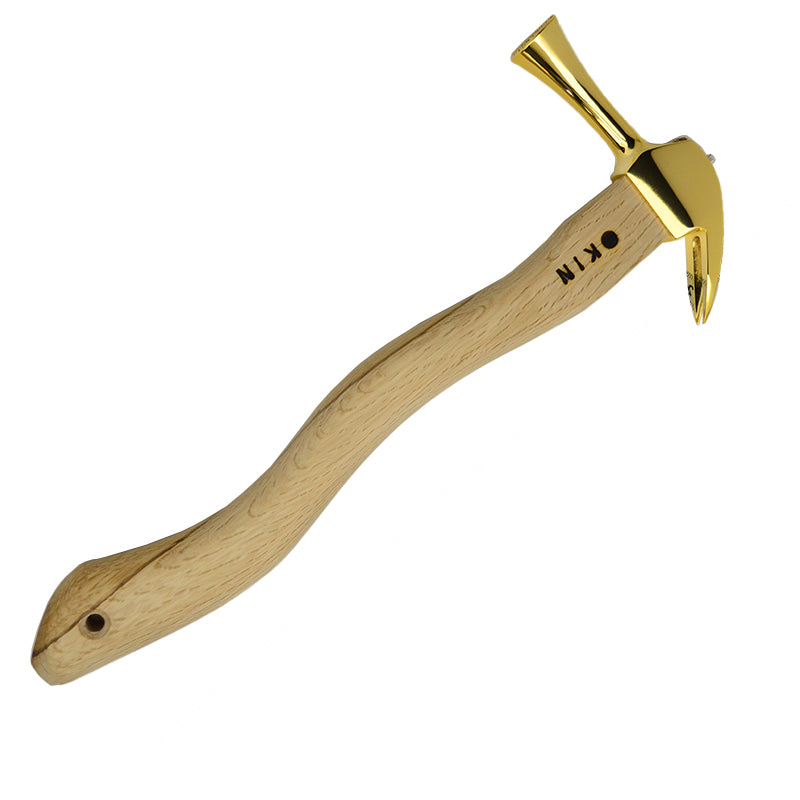 Marukin Kariwaku Hammer, Gold, Milled Face, Small Head, Wave-Curve, 350mm