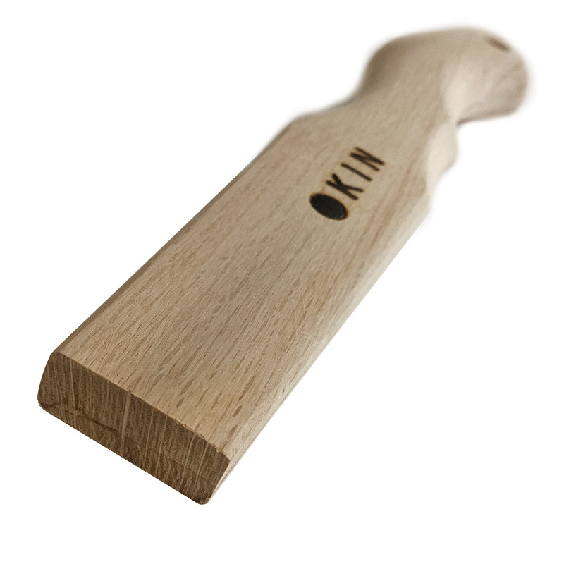 Marukin Oak Gennou Handle, Wave-Curve, 250mm Short, Eye 10x24mm