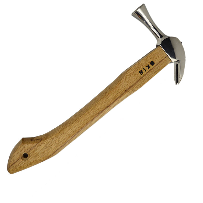Marukin Kariwaku Hammer, Silver, Milled Face, Small Head, Straight, 350mm