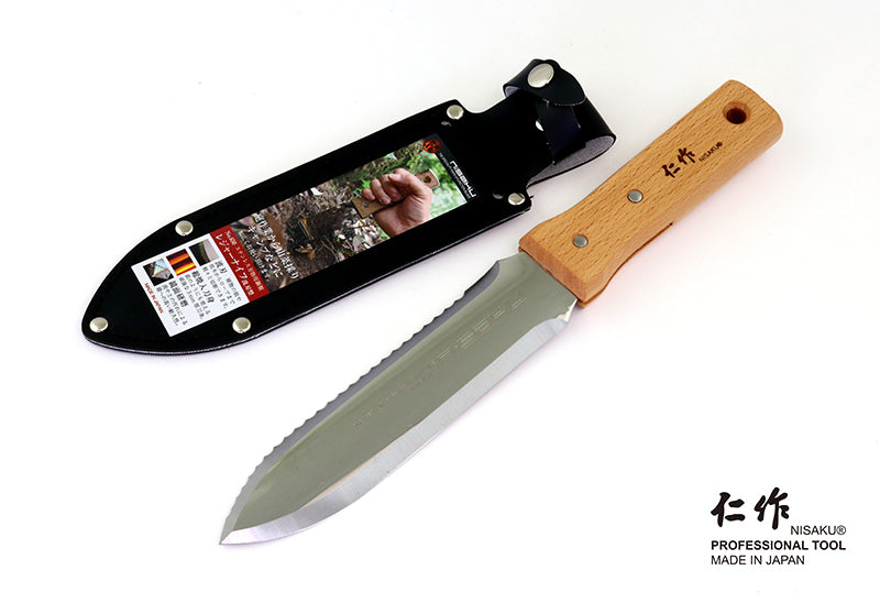 Nisaku Stainless Steel Serrated Leisure Knife (Hori Hori) No.650