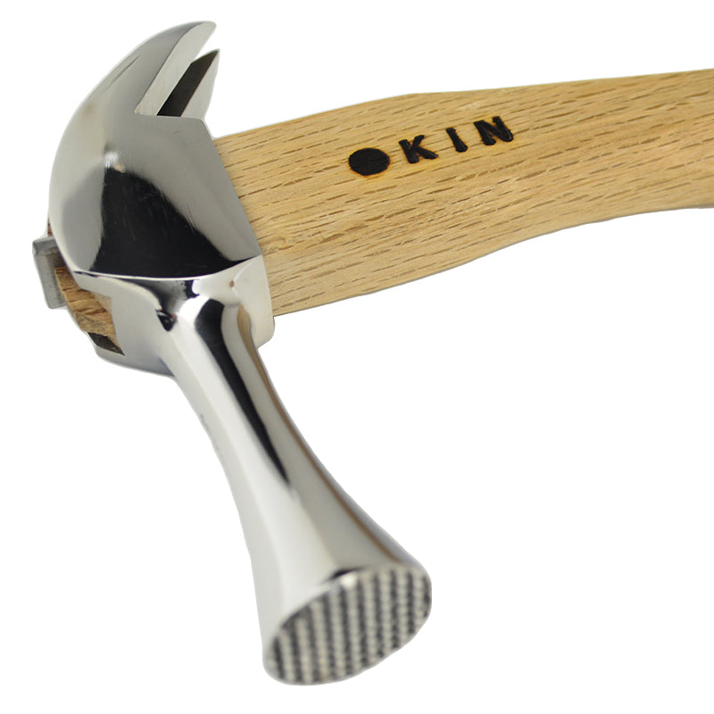 Marukin Kariwaku Hammer, Silver, Milled Face, Small Head, Wave-Curve, 350mm