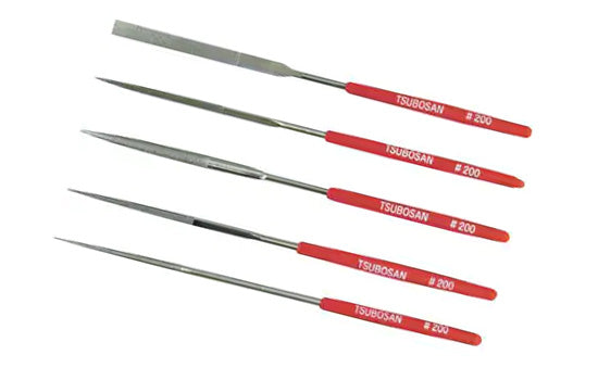 Tsubosan Diamond Needle File S-Type S-12 #200 170 mm Set of 5 DSST1220