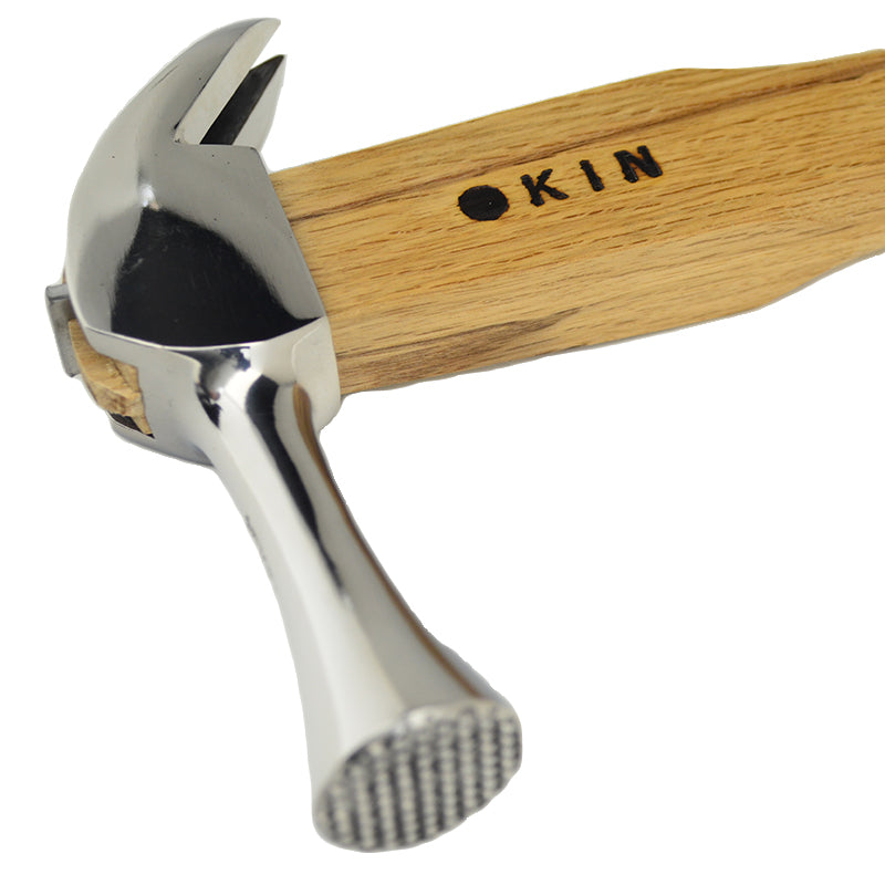 Marukin Kariwaku Hammer, Silver, Milled Face, Small Head, Straight, 350mm