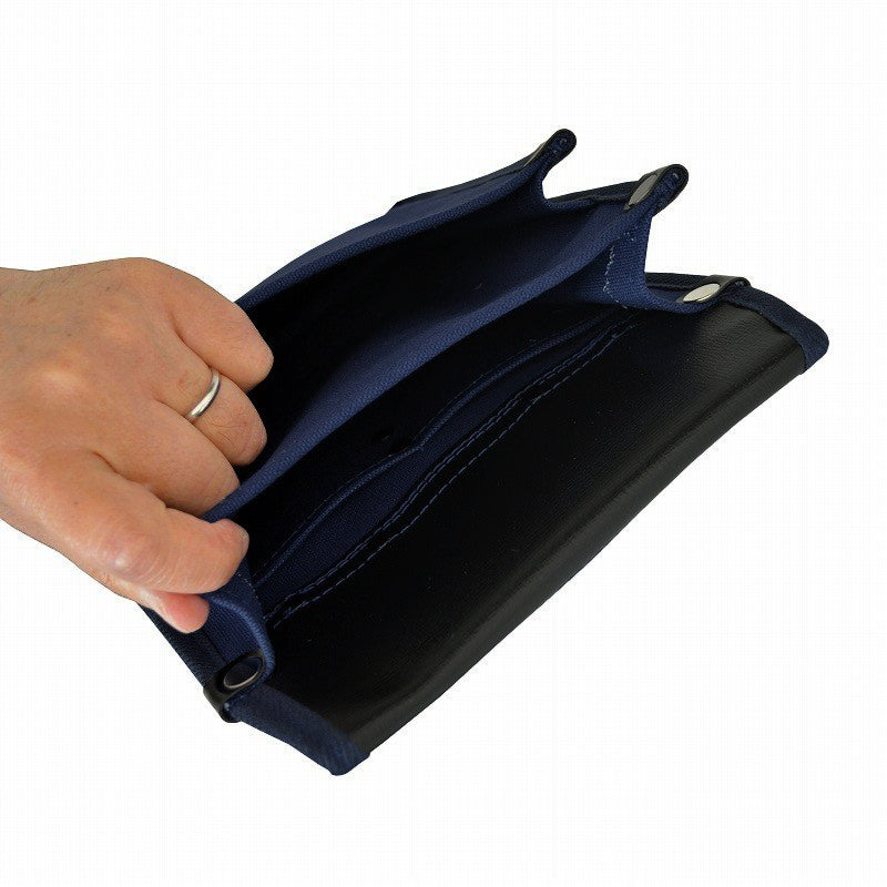 Marukin Canvas Waist Pouch with Inner Pocket, Blue YK-06