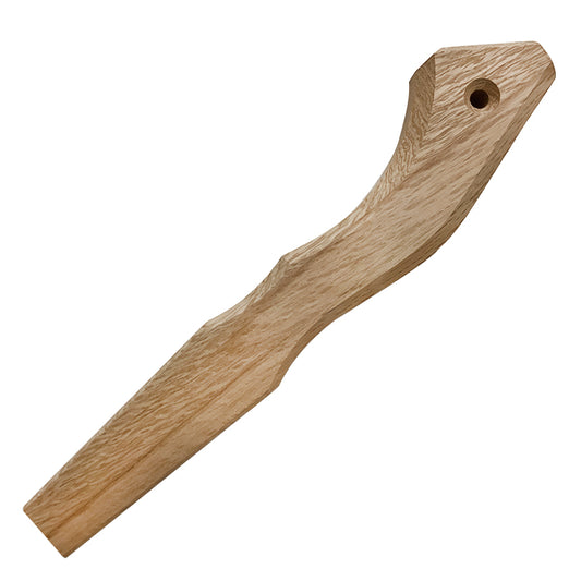 Marukin Oak Gennou Handle, Square Wave-Curve, 250mm Short, Eye 10x24mm
