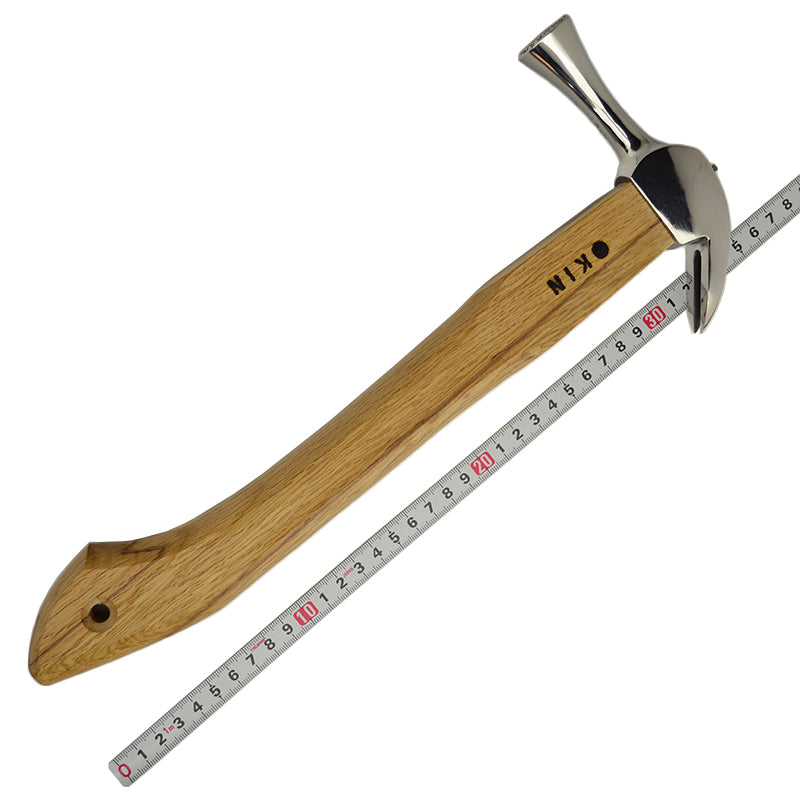 Marukin Kariwaku Hammer, Silver, Milled Face, Small Head, Straight, 350mm
