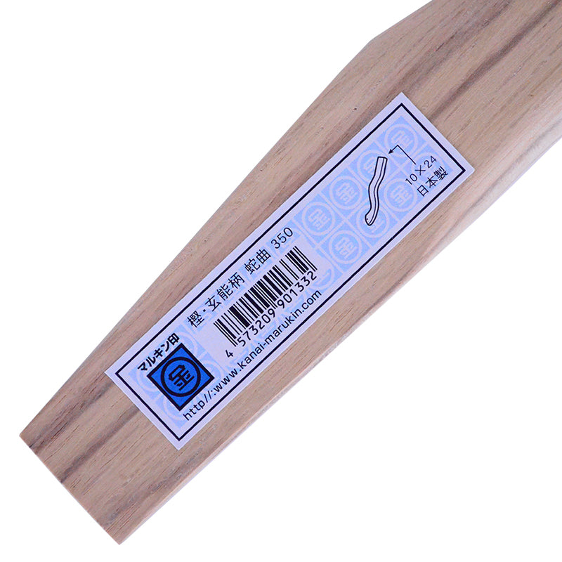 Marukin Oak Gennou Handle, Wave-Curve, 350mm, Eye 10x24mm