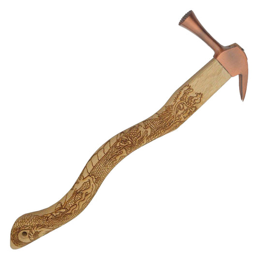 Marukin Kariwaku Hammer, Copper, Milled Face, Small Head, Wave-Curve, Rising Dragon, 450mm