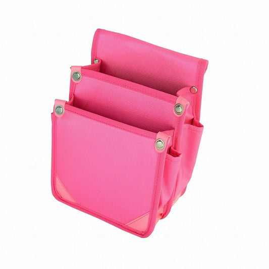 Marukin Nylon Waist Pouch with Inner Pocket, 2-Tier, Type A II, Pink