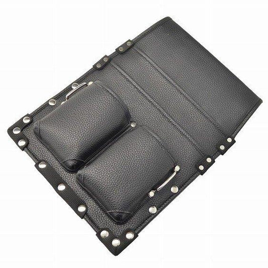 Marukin Leather Kariwaku Nail Pouch with Inner Pocket, Type C, Black