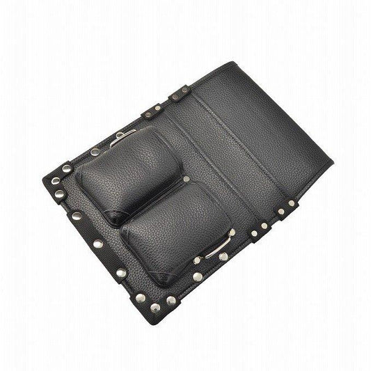 Marukin Leather Kariwaku Nail Pouch with Inner Pocket, Type C II, Black
