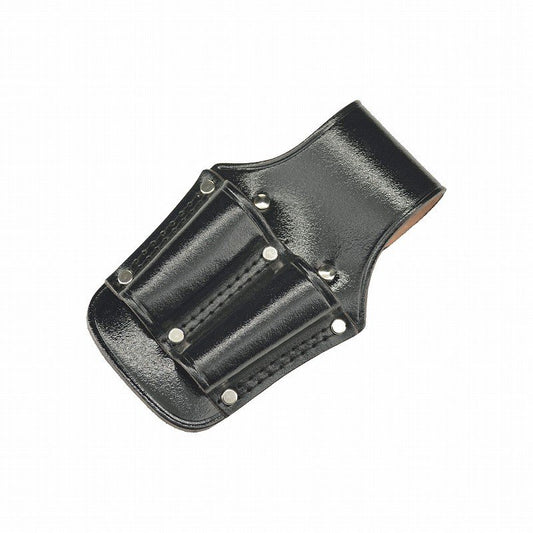 Marukin Black Leather Tool Holder, 2 Slots (L/R 35x20mm) TK-06
