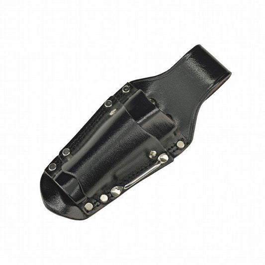 Marukin Black Leather Tool Holder, 2 Slots (Inner 50x25mm / Outer 30x10mm) TK-17