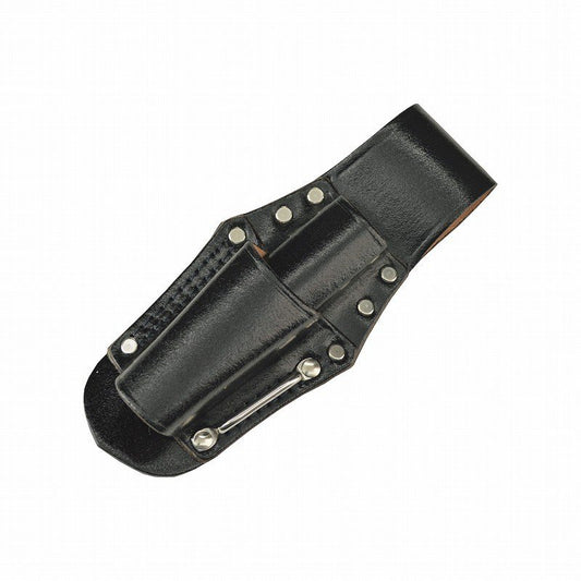 Marukin Black Leather Tool Holder, 2 Slots (Inner 25x20mm / Outer 35x15mm) TK-20