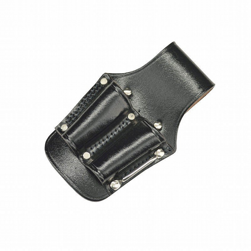 Marukin Black Leather Tool Holder, 2 Slots (L/R 30x20mm) TK-25
