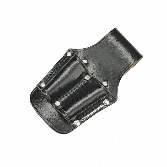 Marukin Black Leather Tool Holder, 2 Slots (L/R 30x20mm) TK-25