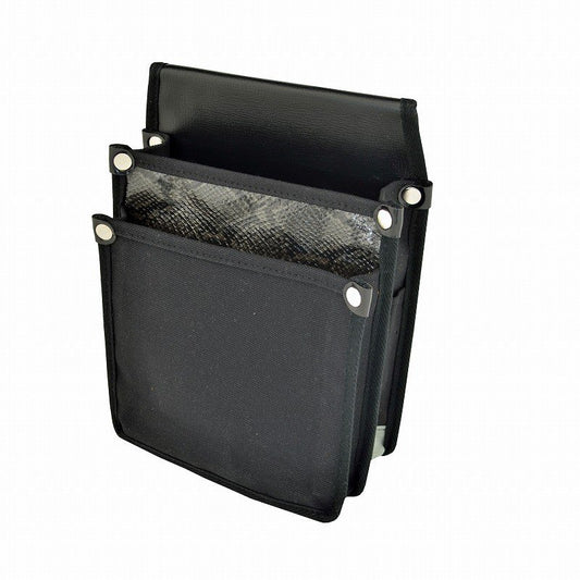 Marukin Canvas Waist Pouch with Inner Pocket, Black Snake Pattern, Black YK-11