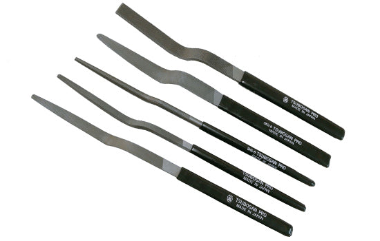 Tsubosan Pro Deburring File Cranked Medium 185 mm Set of 10 STC1002