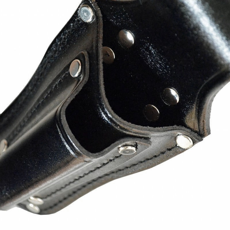 Marukin Black Leather Tool Holder, 2 Slots (Inner 45x20mm / Outer 25x15mm) TK-01