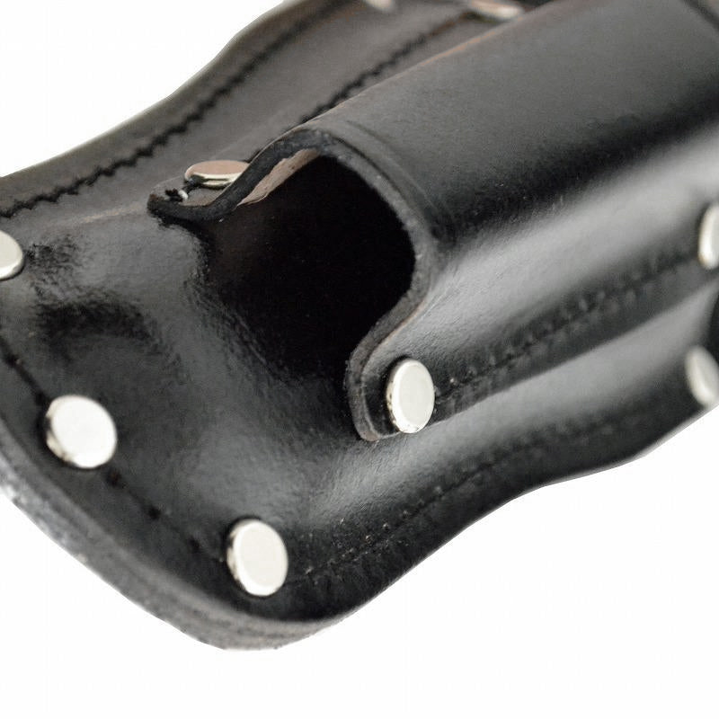 Marukin Black Leather Tool Holder, 2 Slots (Inner 45x20mm / Outer 25x15mm) TK-01