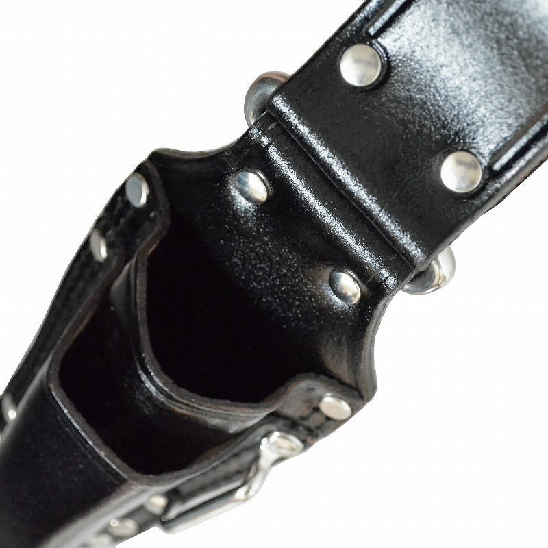 Marukin Black Leather Tool Holder, 2 Slots (Inner 40x25mm / Outer 30x10mm) TK-02