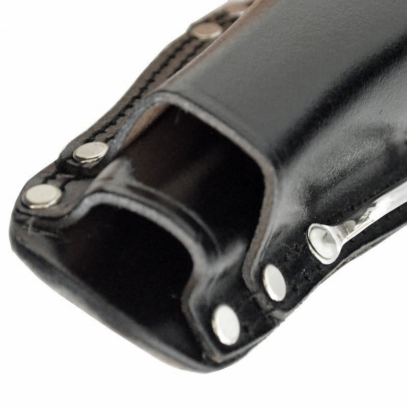 Marukin Black Leather Tool Holder, 2 Slots (Inner 40x25mm / Outer 30x10mm) TK-02