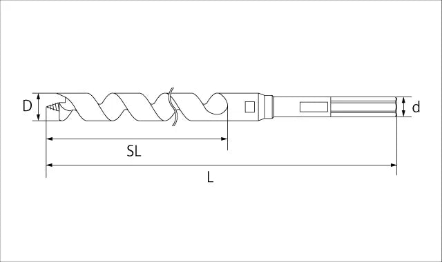 Star-M T.C.T. Bolt Filling Bit "Large Type" - With Drill:Guide×Cutter+Drill 21X70 28L-D2170