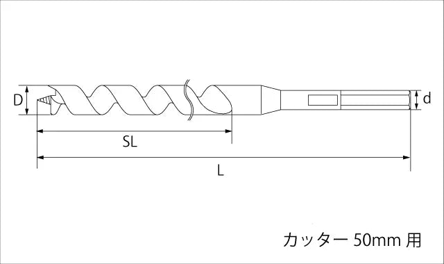 Star-M Drill for T.C.T. Bolt Filling Bit "Middle Type" 15mm 28M-DK150