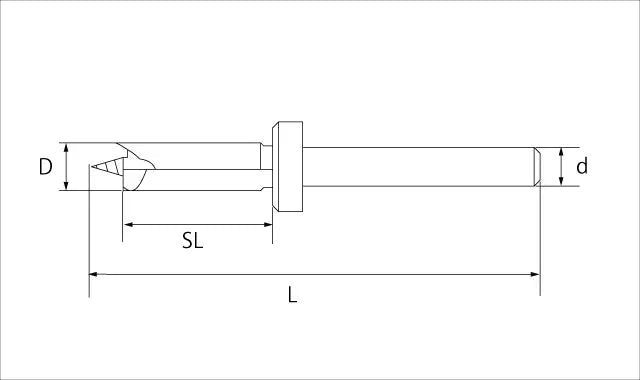 Star-M Mushroom Bit with Round Shank(Depth Stopper) 8mm 41B-080