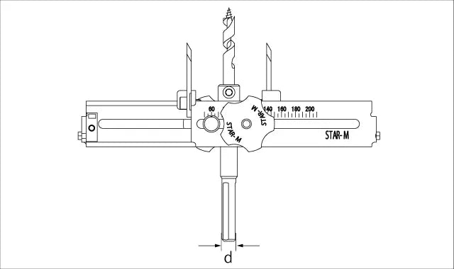 Star-M Quick Adjustable Circle Cutter 60X200 #5010