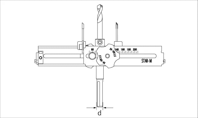 Star-M T.C.T. Quick Adjustable Circle Cutter 60X200 5010T